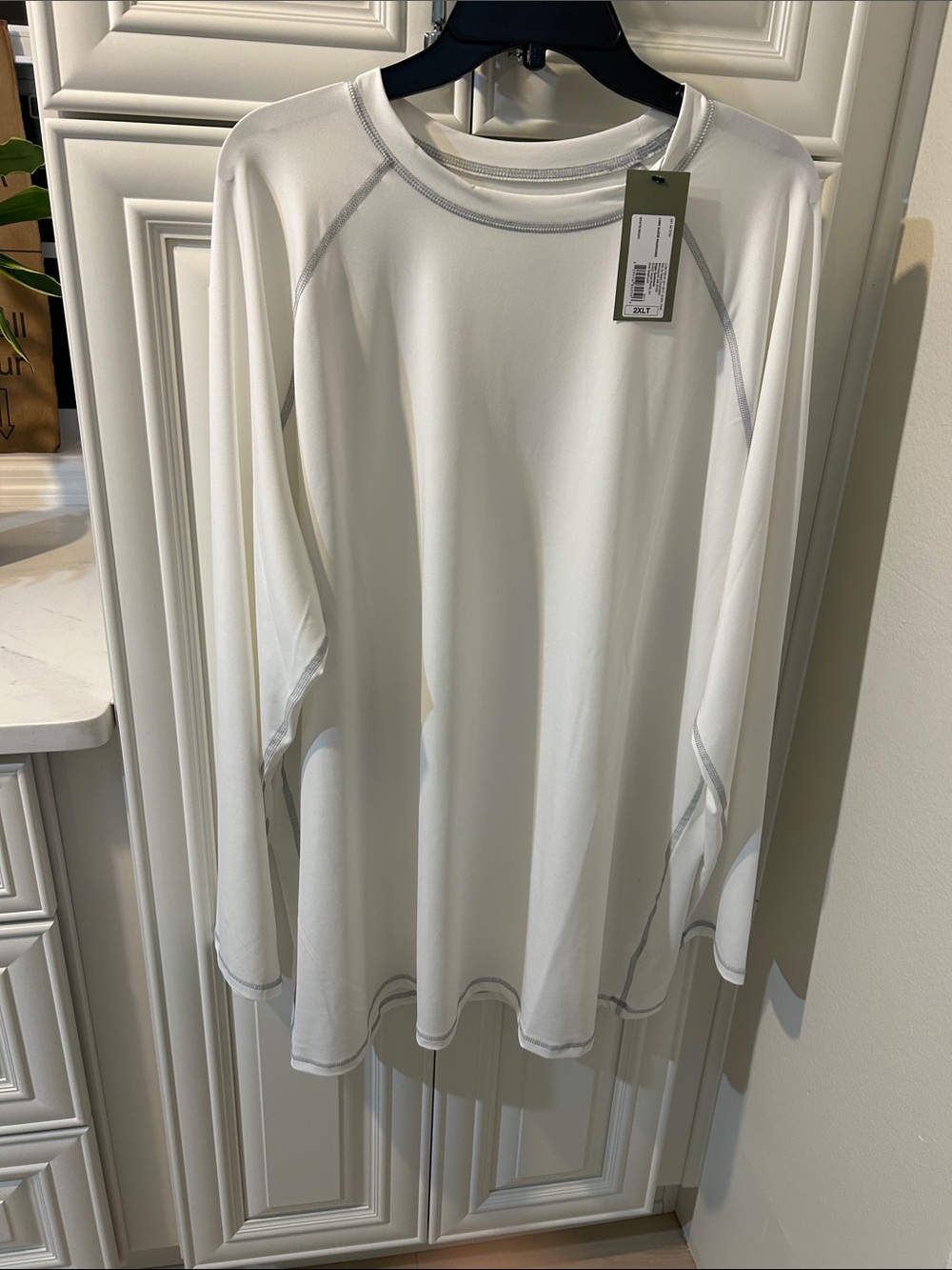 Men's Long-Sleeve Performance Tee - White